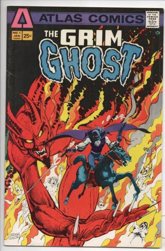 GRIM GHOST #1 VF/NM,  Ernie Colon, 1975 Atlas more indies in store