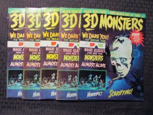 1964 3-D MONSTERS Magazine #1 VG- to FN All with Glasses DCHAC