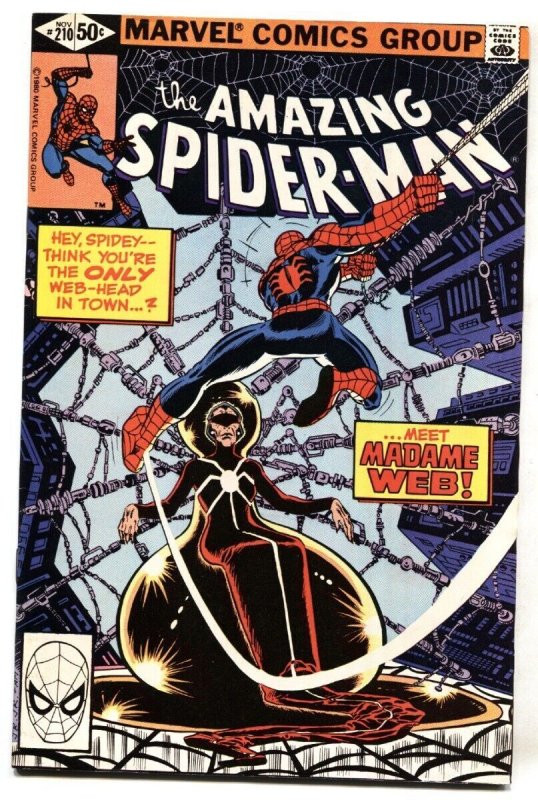 AMAZING SPIDER-MAN #210 comic book-1980-MARVEL First Madame Web VF