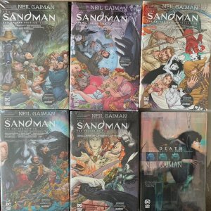 Neil Gaiman SANDMAN Deluxe Edition HC 1-5 + OVERTURE + DEATH Complete Sealed Set