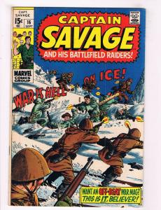 Capt Savage & His Leatherneck Raiders #16 VG/FN Marvel Comic Book July DE37 TW7