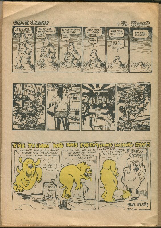 YELLOW DOG #8 - Underground/R. Crumb, Shelton - 1968 - (Grade VG+/F)WH