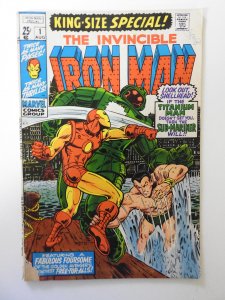 Iron Man Annual #1 GD- Moisture damage,  2 in spine split, 1 in tear back cover