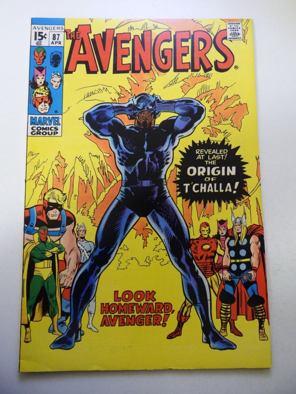 The Avengers #87 (1971) Origin of T'Challa! VF- Condition