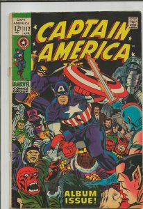Captain America #112 ORIGINAL Vintage 1969 Marvel Comics Origin Retold