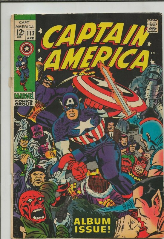 Captain America #112 ORIGINAL Vintage 1969 Marvel Comics Origin Retold 