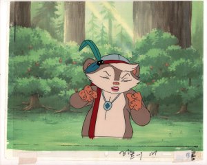 Star Wars: Ewoks Animation Cell Over Xeroxed Background - Latara