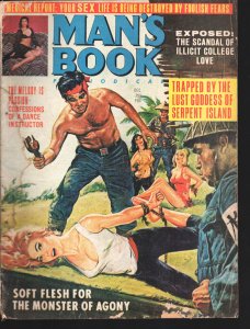 Man's Book 12/1965-Bondage cover-Cheesecake pix-vice Lords-war-pulp thrills-c...