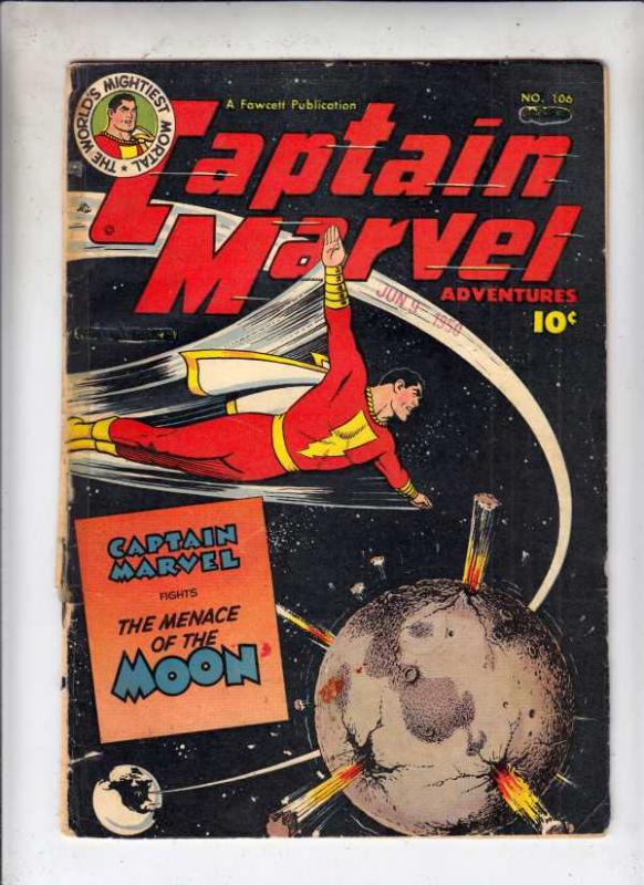 Captain Marvel Golden #106 (Jun-50) FR/GD Low-Grade Captain Marvel, Billy Bat...