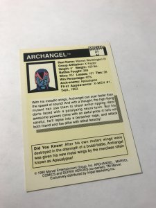 ARCHANGEL #21 card : 1990 Marvel Universe Series 1, NM/M, X-Men, Angel