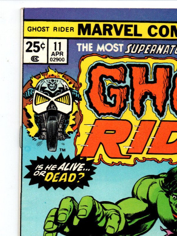 Ghost Rider #11 - Hulk- MVS intact - 1975 - FN/VF 