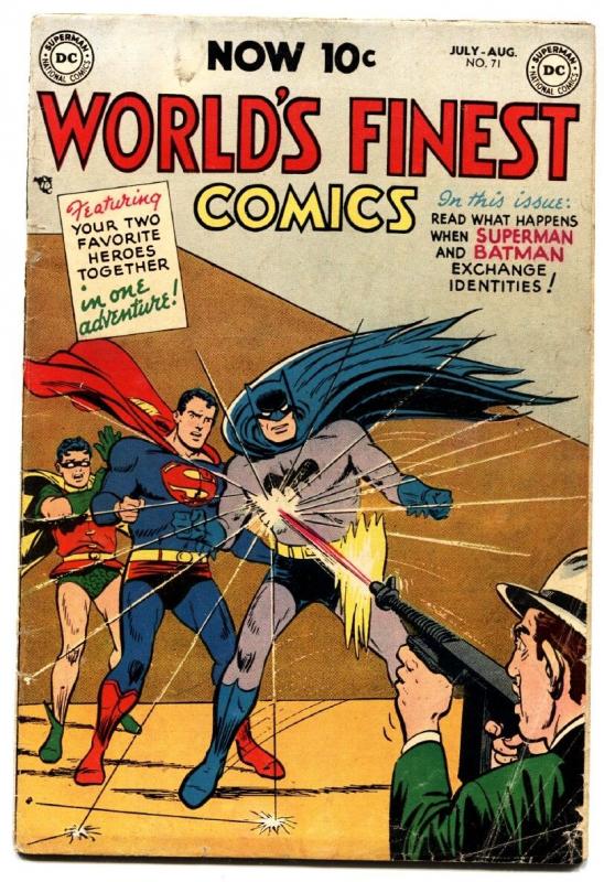 WORLD'S FINEST #71 1954-1st SUPERMAN / BATMAN TEAM UP-Scarce Golden-Age