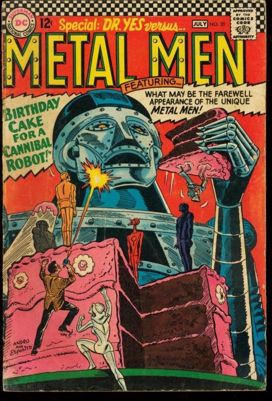 METAL MEN #20-ROBOTO COVER-DC SILVER AGE VG