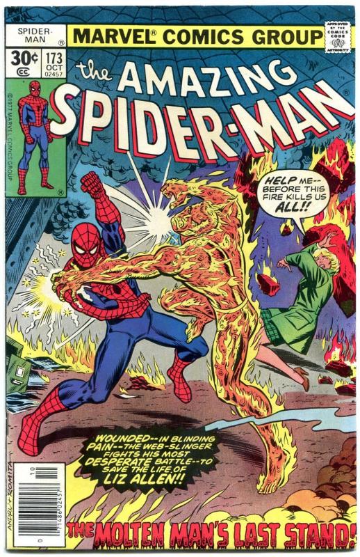 AMAZING SPIDER-MAN #173 1977- Molten Man- High Grade NM-