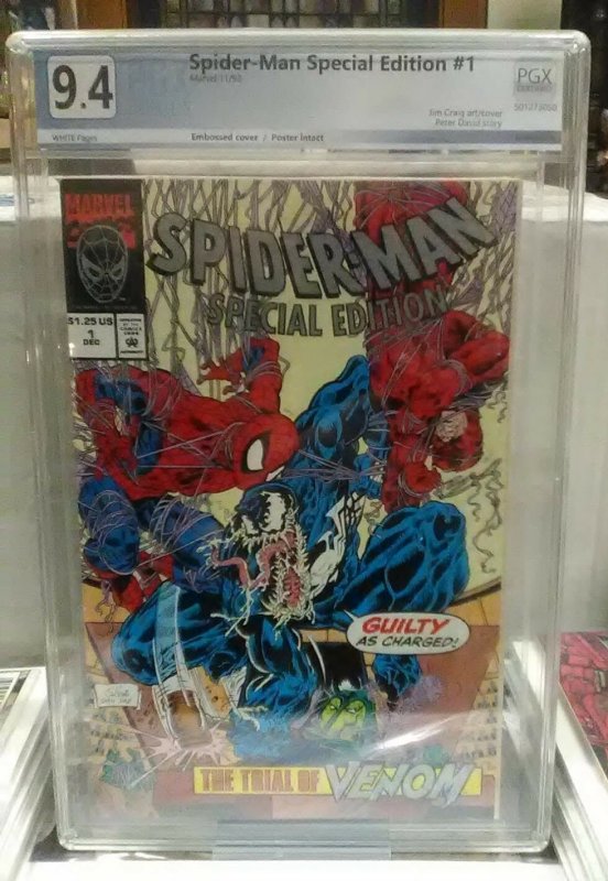 SPIDER-MAN SPECIAL EDITION #1  THE TRIAL OF VENOM, 9.4 GRADED - PGX