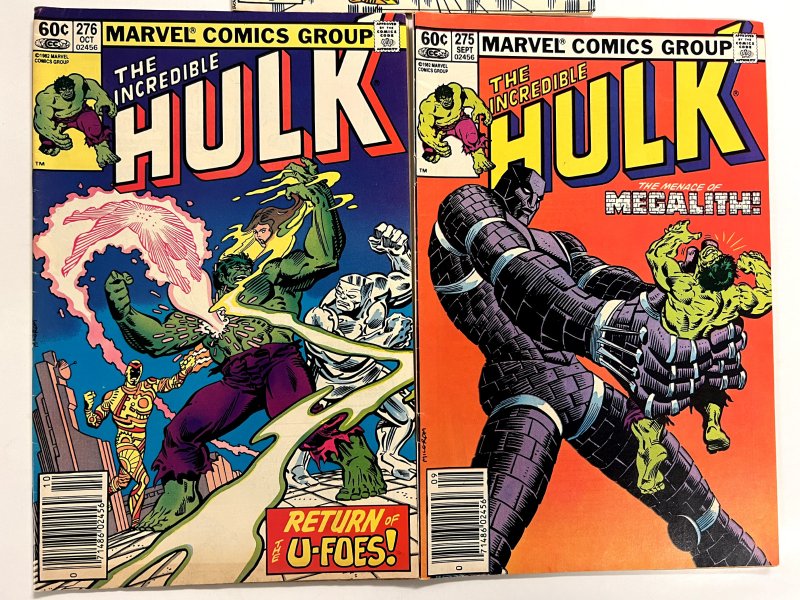 3 The Incredible Hulk Marvel Comic Books #275 276 277 Avengers Hulk Thor  76 JS1