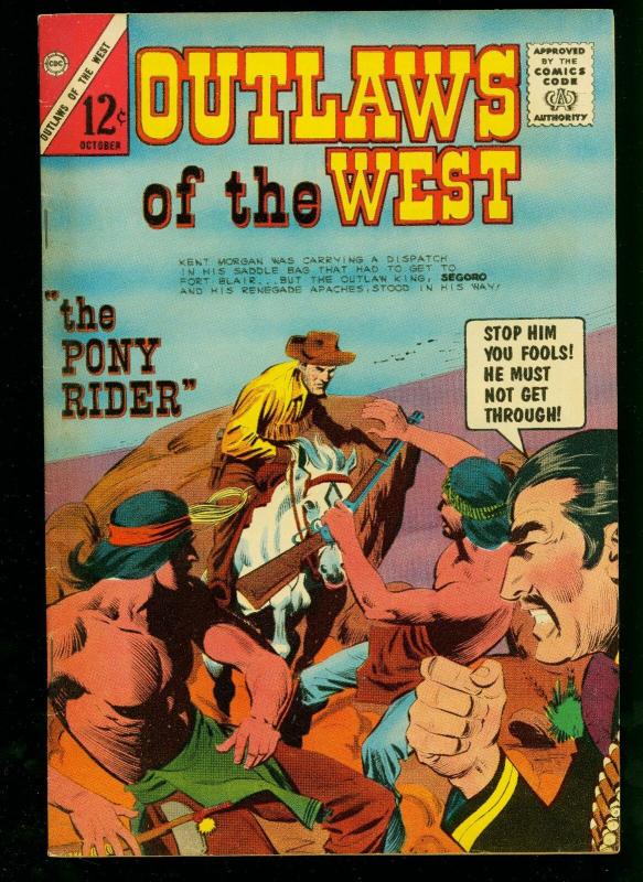 Outlaws of the West #50 1964- Charlton Western- Pony Express- Billy the Kid- VF