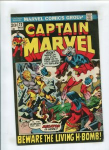 CAPTAIN MARVEL #23 (6.0) *FISHERMAN* BEWARE THE LIVING H BOMB 1972