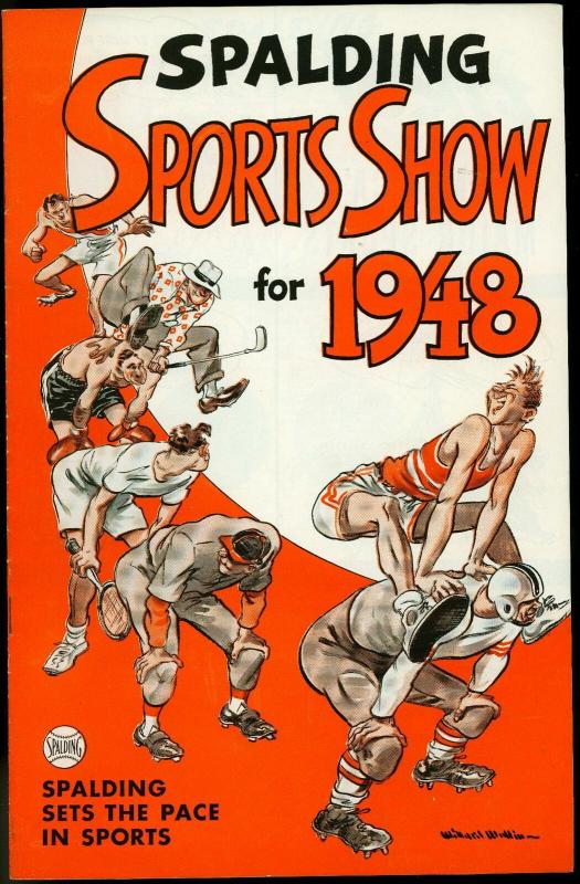 SPALDING SPORTS SHOW-1948-COMIC-WILLARD MULLIN-B RUTH VF