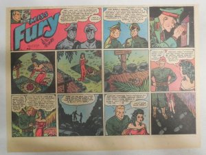 Miss Fury Sunday by Tarpe Mills from 8/8/1943 Size: 11 x 15  Very Rare Year #3