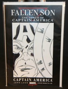 Fallen Son: The Death of Captain America Blank Cover Sketch art by Joe Manzella