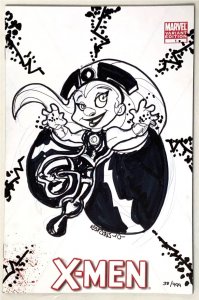 X-MEN #1 2010 Signed & Remarked by KEVIN GREAVES 38/999 Dynamic Forces COA