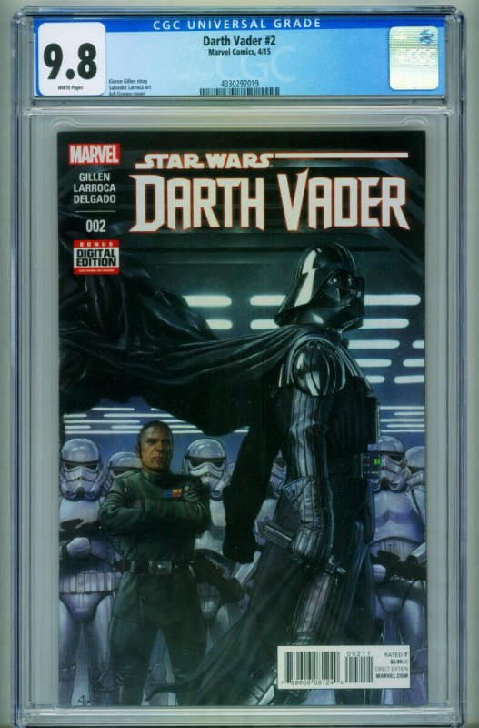 Darth Vader #2 CGC 9.8 2015-Marvel comic book 4330292019