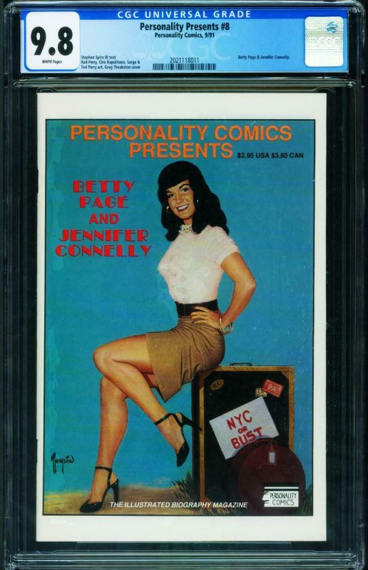 Personality Classics #8 CGC 9.8 BETTY PAGE issue!  2021118011