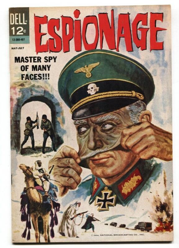 Espionage #1 1964- Dell Silver Age comic- Nazis v Chameleon VF+