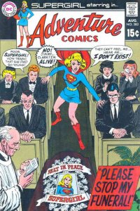 Adventure Comics #383 VG ; DC | low grade comic Supergirl Funeral Cover Neal Ada