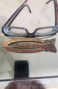 Puerto Vallarta wooden bookmark(I been dere!)