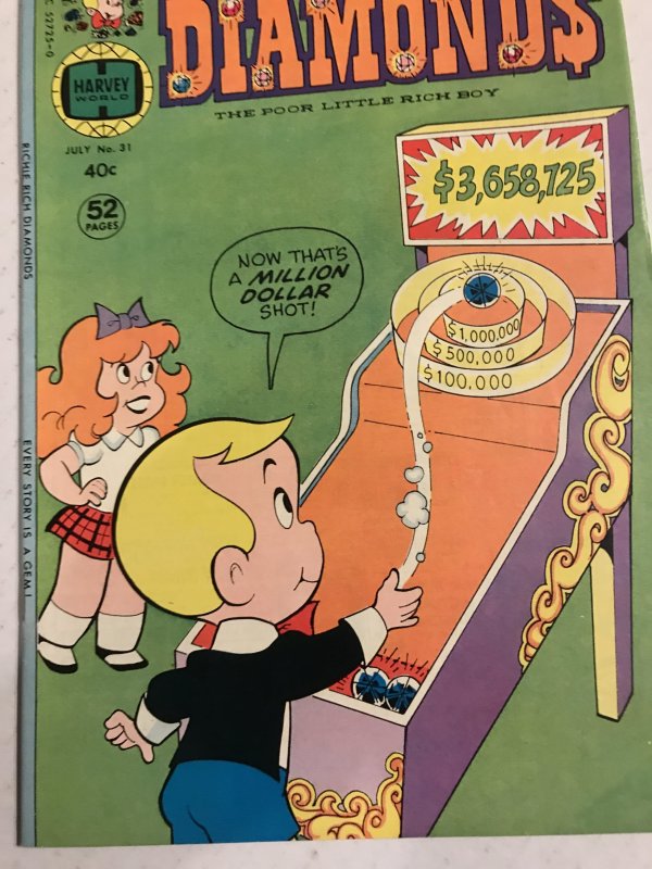 RICHIE RICH DIAMONDS #31 : Harvey 7/77 VF-; LittLe Lotta story, Skeet ball cv.