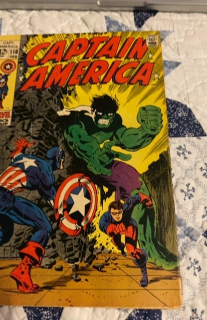 Captain America #110 (1969)vs the Hulk -Iconic Steranko cover