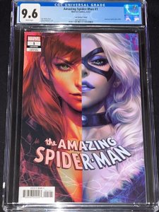 Amazing Spider-Man #1 (CGC 9.6)  Black Cat / MJ Artgerm Variant Cover 2022