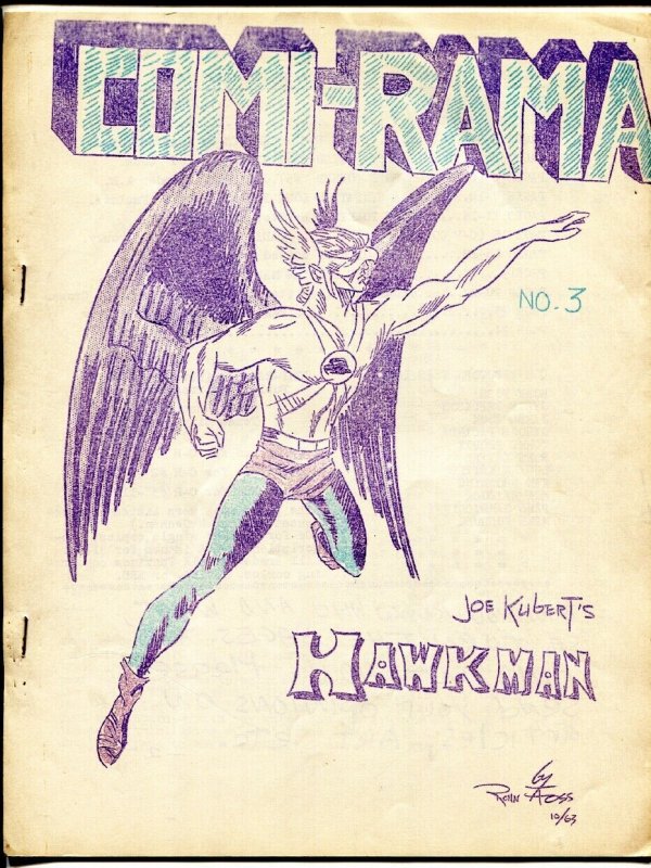 Comic-Rama #3-1963 comic book Fanzine-Hawkman-rare
