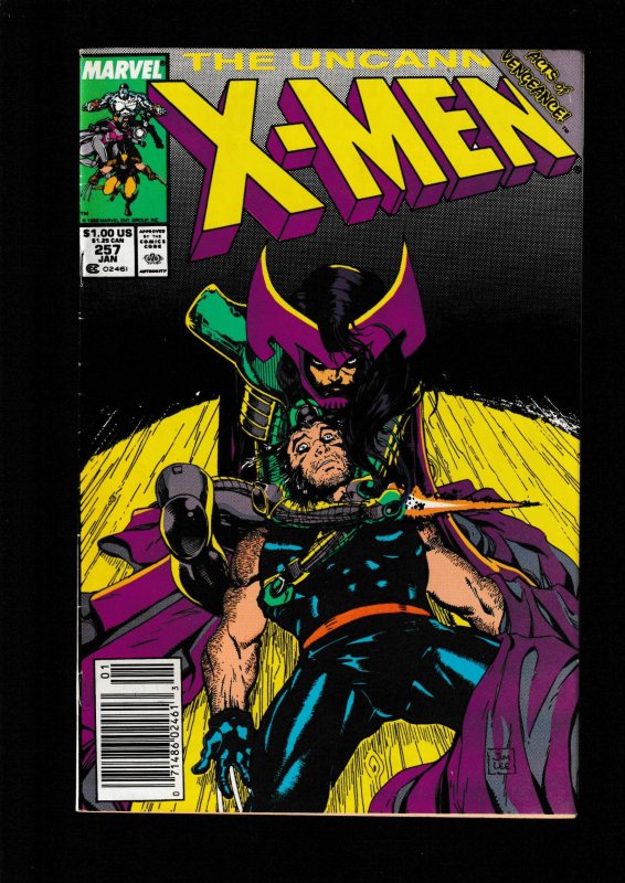 The Uncanny X-Men #257 Newsstand Edition (1990) VFNJIM LEE / 2ND NEW PSYLOCKE
