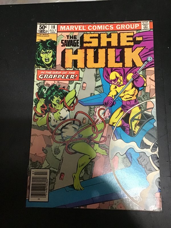 The Savage She-Hulk #18 (1981) 1st Grappler! High-Grade! Disney+ VF/NM Wow!