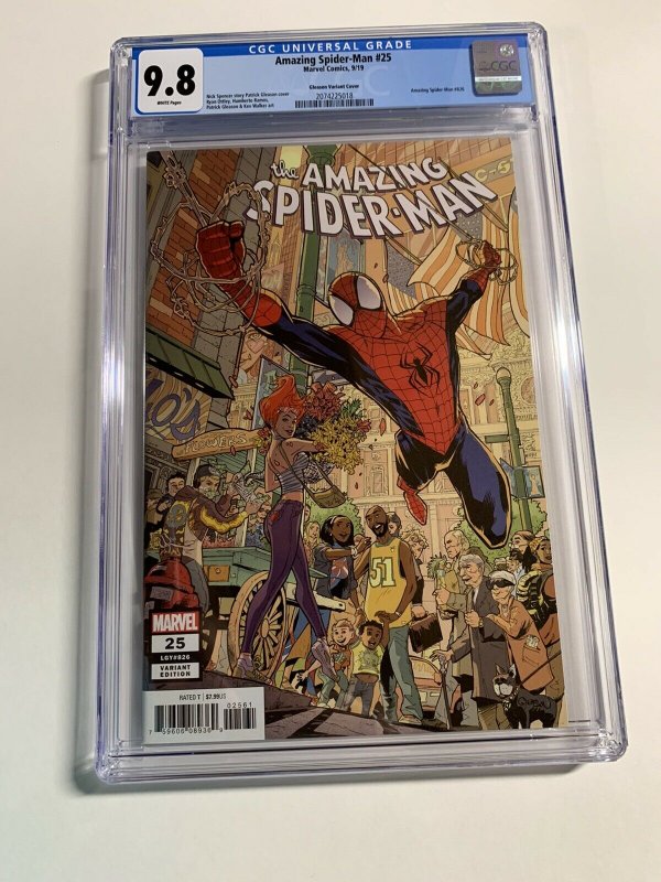 Amazing Spider-man 25 Cgc 9.8 Gleason Variant Marvel 2019