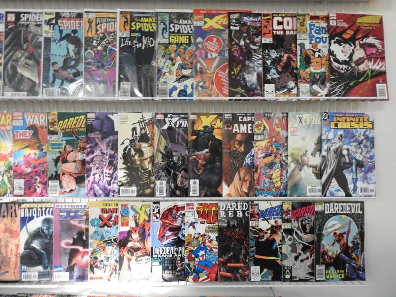 Huge Lot 180+ Comics W/ Spider-Man, Marvels, Daredevil, Cap+ Avg Fine Condition!