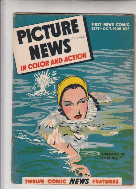 Picture News #8 (Sep-48) VG/FN Mid-Grade Monte Hale, Margaret O'Brien, Jesse ...