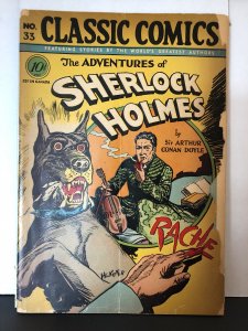 Classic Comics/ Classics Illustrated #33 (1947) Sherlock Holmes 1st Print HRN 33