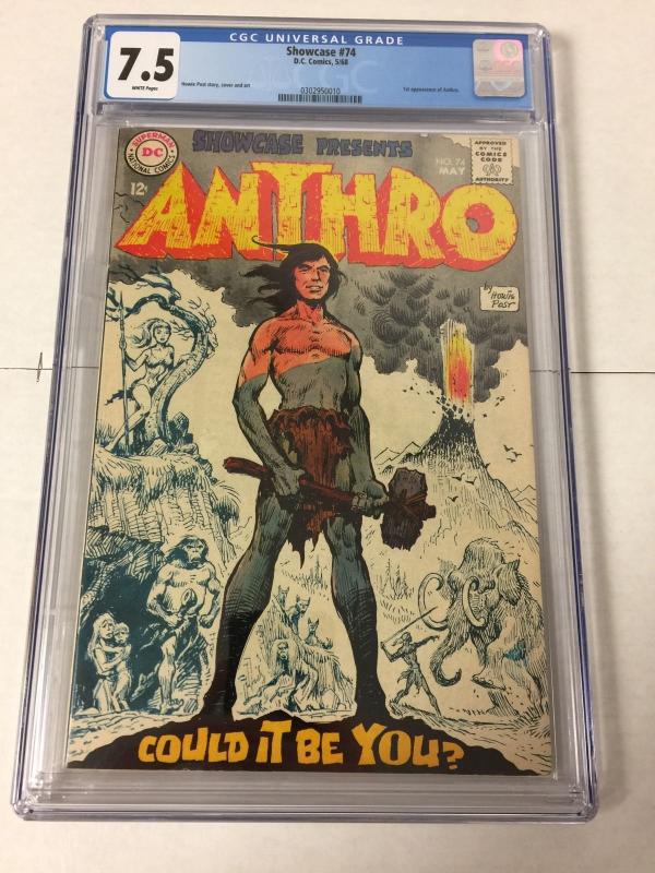 Showcase 74 Cgc 7.5 White Pages 1st Anthro