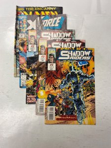 5 MARVEL comic books Uncanny X-Men #306 X-Force #22 Shadow Riders #2 3 4 74 KM20