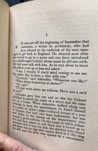 AshEnden or the British agent, MAUGHAM, 1941