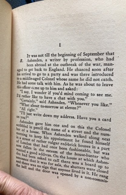 AshEnden or the British agent, MAUGHAM, 1941