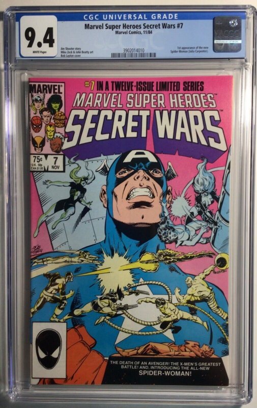 Marvel, Marvel Super-Heroes Secret Wars #7, CGC 9.4, 1st New Spider-Woman, Look! 