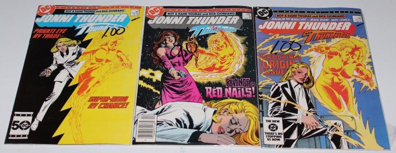 DC Jonni Thunder AKA Thunderbolt #1-3 (1,2,3) DC Comics 1985 ~ VF (HX276)