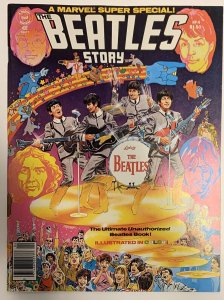 (1978) MARVEL SUPER SPECIAL #4 THE BEATLES STORY! GEORGE PEREZ ART! WITH POSTER!