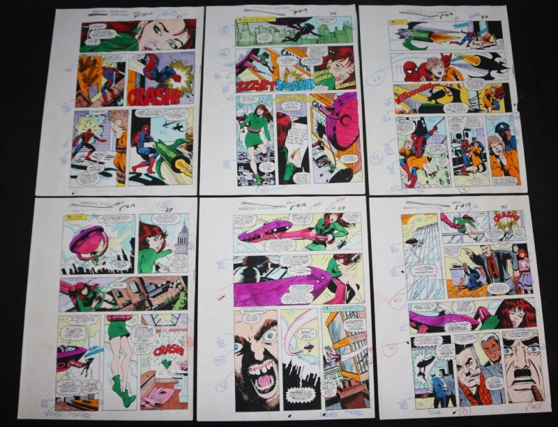 Amazing Spider-Man Annual #19 Complete 39 Page Story of Color Guide Art - 1985