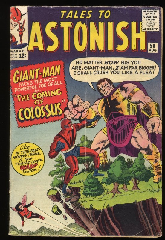 Tales To Astonish #58 Giant Man! Jack Kirby Cover Art!